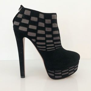 Alaia Laser Cut Platform Booties